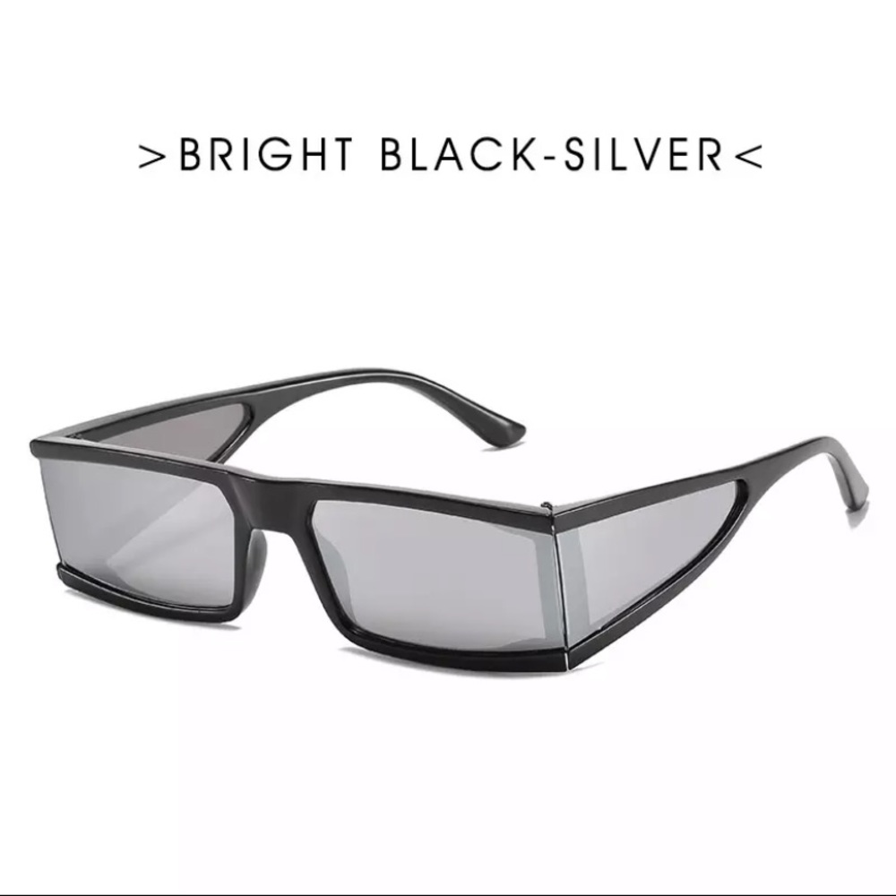 ๐ Rectangle Plastic Frame Sunglasses - Picture 5 of 6